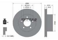 Disque de frein 92113500 Textar