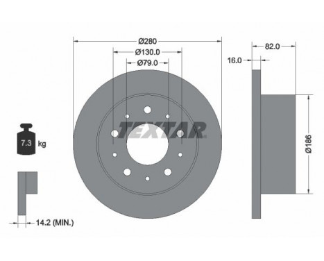 Disque de frein 92116203 Textar