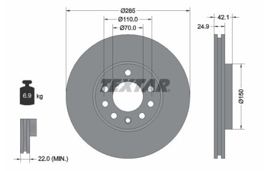 Disque de frein 92118705 Textar