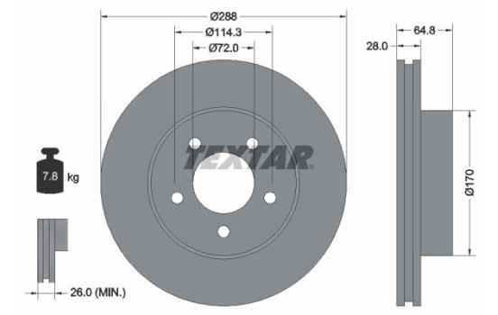 Disque de frein 92119705 Textar