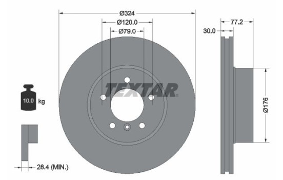 Disque de frein 92122605 Textar