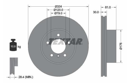 Disque de frein 92122805 Textar