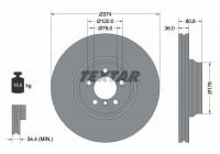 Disque de frein 92123003 Textar