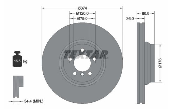 Disque de frein 92123003 Textar