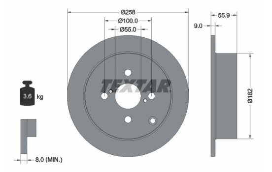 Disque de frein 92126103 Textar
