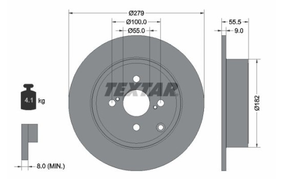 Disque de frein 92126303 Textar