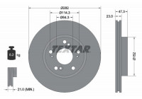 Disque de frein 92128400 Textar