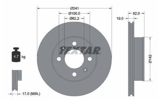 Disque de frein 92128503 Textar