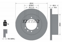 Disque de frein 92129900 Textar