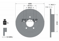 Disque de frein 92130500 Textar