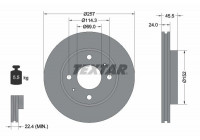 Disque de frein 92130800 Textar