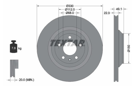 Disque de frein 92132603 Textar