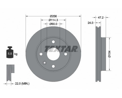 Disque de frein 92133500 Textar