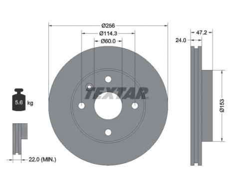 Disque de frein 92133600 Textar