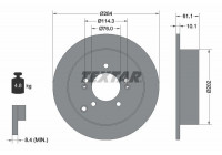 Disque de frein 92134003 Textar