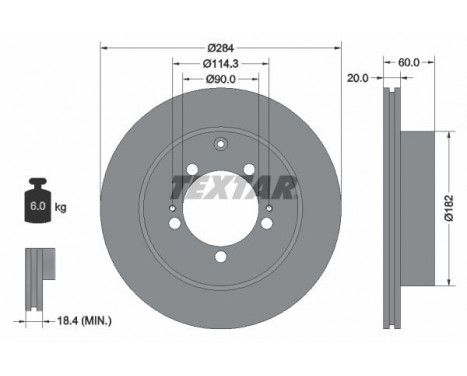 Disque de frein 92134700 Textar