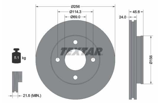 Disque de frein 92134803 Textar