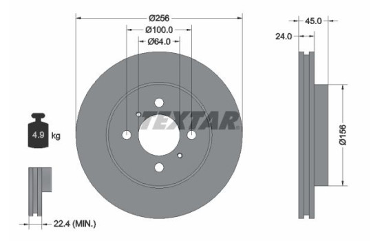 Disque de frein 92135000 Textar
