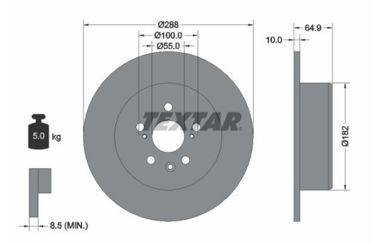 Disque de frein 92135903 Textar