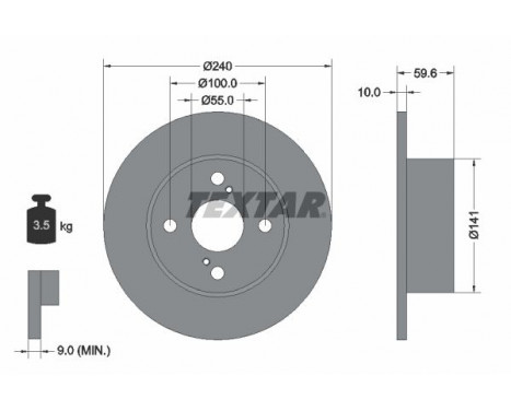 Disque de frein 92136000 Textar