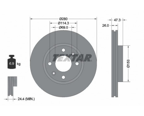 Disque de frein 92136600 Textar