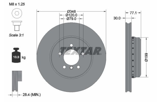 Disque de frein 92141825 Textar