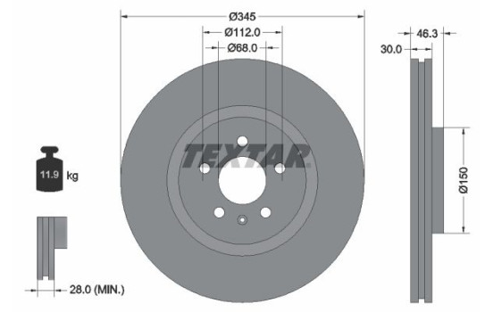 Disque de frein 92143903 Textar