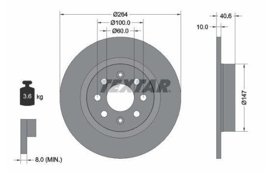 Disque de frein 92145903 Textar