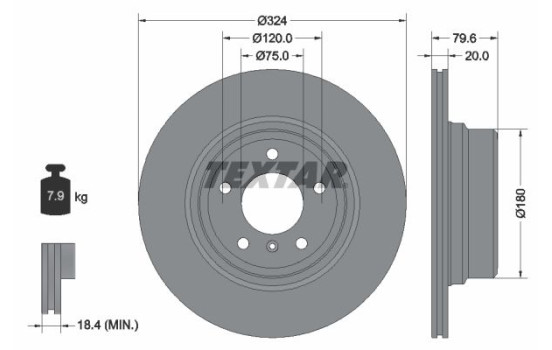 Disque de frein 92146303 Textar