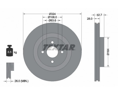Disque de frein 92146400 Textar