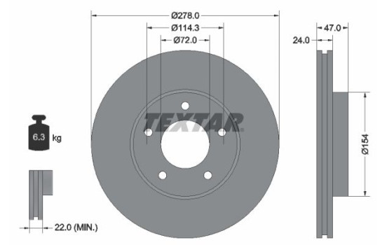 Disque de frein 92146503 Textar