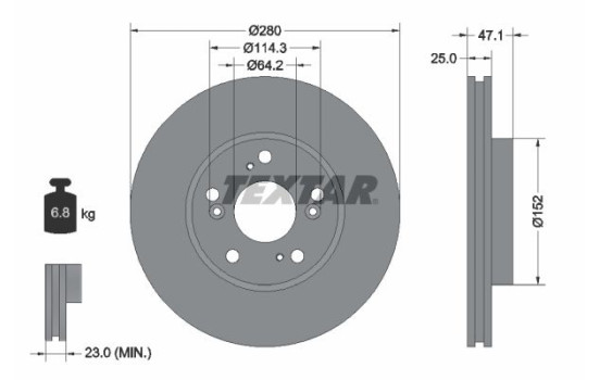 Disque de frein 92146603 Textar