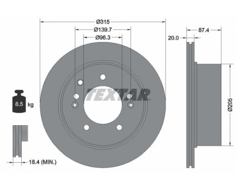 Disque de frein 92147400 Textar