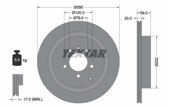 Disque de frein 92147703 Textar