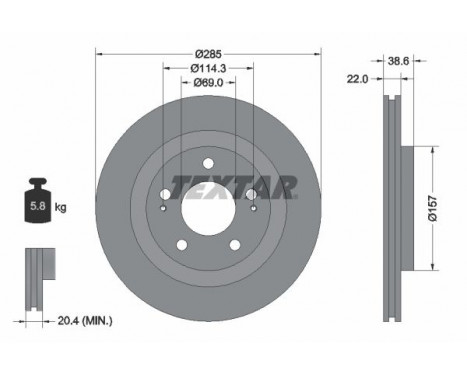 Disque de frein 92148500 Textar