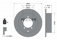 Disque de frein 92148600 Textar
