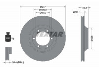 Disque de frein 92149400 Textar