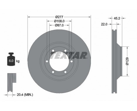 Disque de frein 92149400 Textar