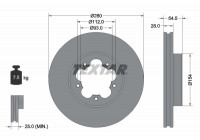 Disque de frein 92151803 Textar