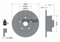 Disque de frein 92153800 Textar
