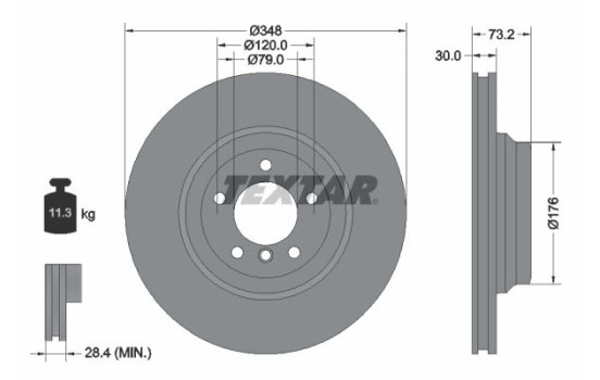 Disque de frein 92155305 Textar