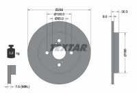 Disque de frein 92156300 Textar