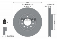 Disque de frein 92156400 Textar