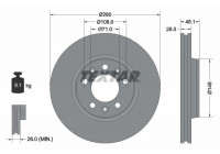 Disque de frein 92156903 Textar
