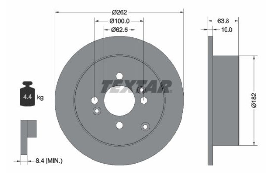 Disque de frein 92161303 Textar
