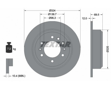 Disque de frein 92161800 Textar