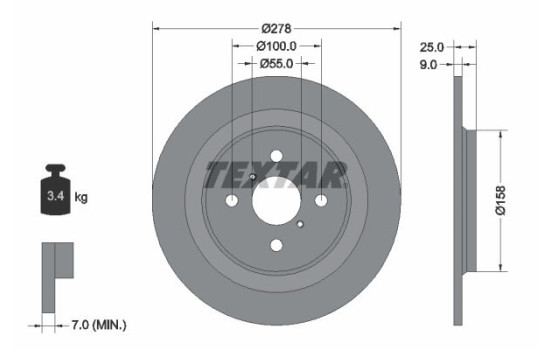 Disque de frein 92161903 Textar