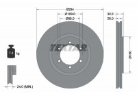 Disque de frein 92162600 Textar