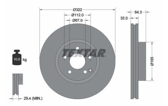 Disque de frein 92163505 Textar