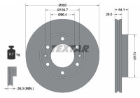 Disque de frein 92164500 Textar